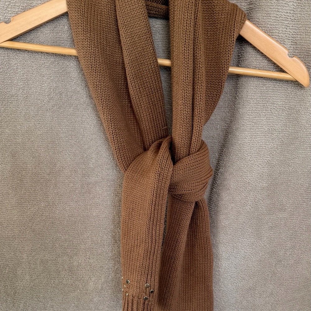 Michael Kors Chocolate Knit Scarf